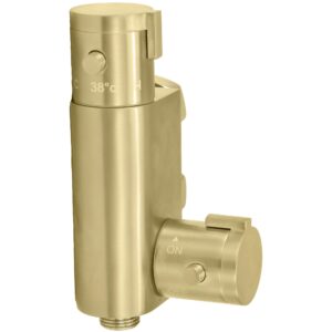 Scudo Thermostatic Vertical Valve for Douche Brushed Brass
