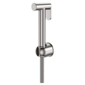 Scudo Douche Handset, Flexi Hose, Holder & Elbow Brushed Nickel