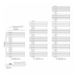 Scudo Elizabeth 1200 x 500mm Designer Towel Radiator Chrome