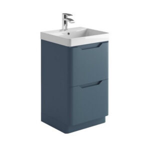 Scudo Ella 500mm Floor Mounted Vanity Unit & Basin Matt Twilight Blue