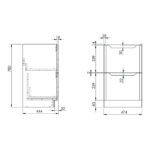 Scudo Ella 500mm Floor Mounted Vanity Unit & Basin Matt Twilight Blue