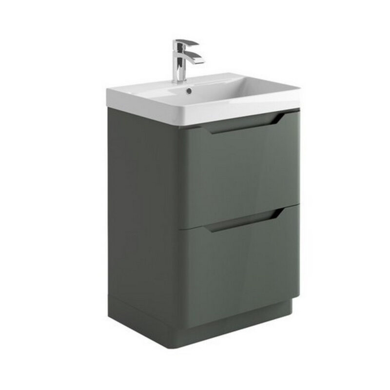 Scudo Ella 600mm Floor Mounted Vanity Unit & Basin Matt Anthracite