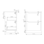 Scudo Ella 600mm Floor Mounted Vanity Unit & Basin Matt Anthracite
