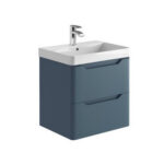 Scudo Ella 600mm Wall Hung Vanity Unit & Basin Matt Twilight Blue