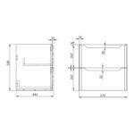 Scudo Ella 600mm Wall Hung Vanity Unit & Basin Matt Twilight Blue