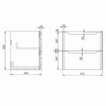 Scudo Ella 600mm Wall Hung Vanity Unit & Basin Gloss White