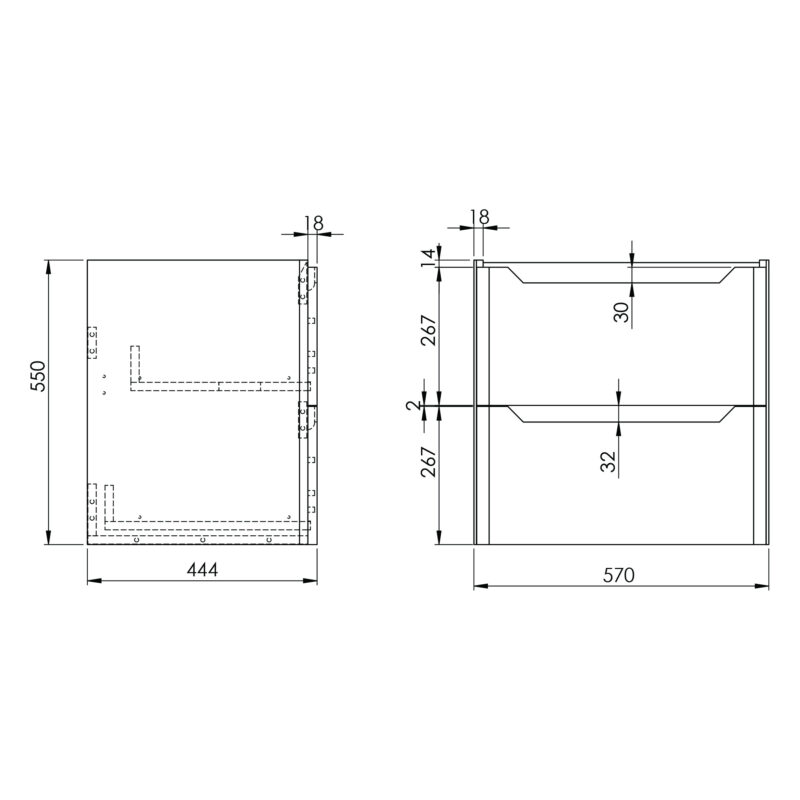 Scudo Ella 600 Wall Unit Gloss White