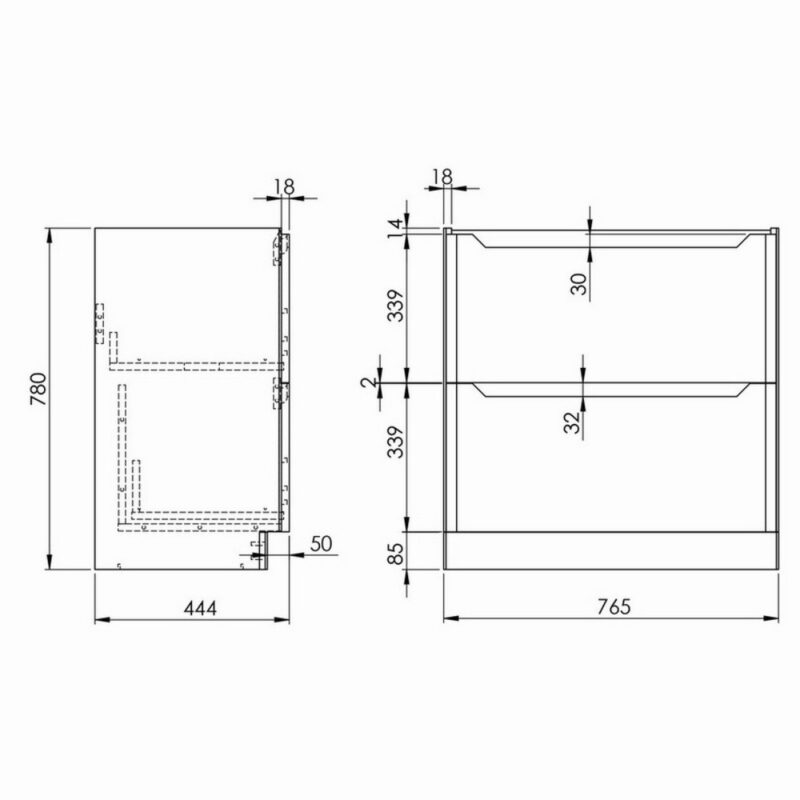 Scudo Ella 800mm Floor Mounted Vanity Unit & Basin Matt Anthracite