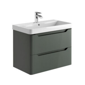 Scudo Ella 800mm Wall Hung Vanity Unit & Basin Matt Anthracite