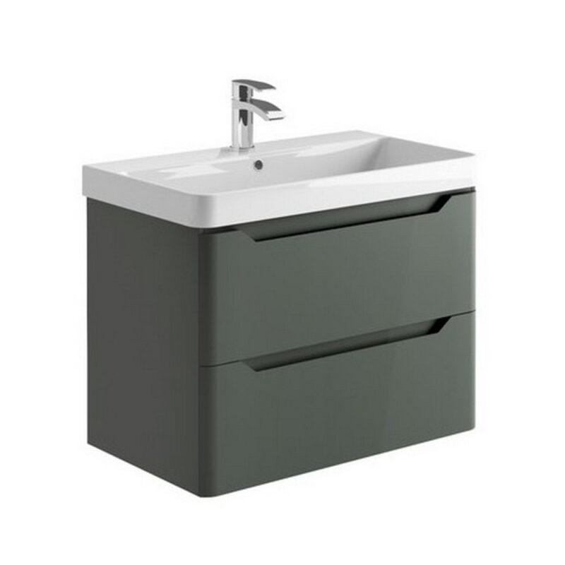 Scudo Ella 800mm Wall Hung Vanity Unit & Basin Matt Anthracite Scudo Ella 800mm Wall Hung Vanity Unit & Basin Matt Anthracite