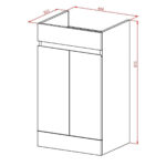 Scudo Empire 500mm Vanity Unit & Basin Matt Anthracite