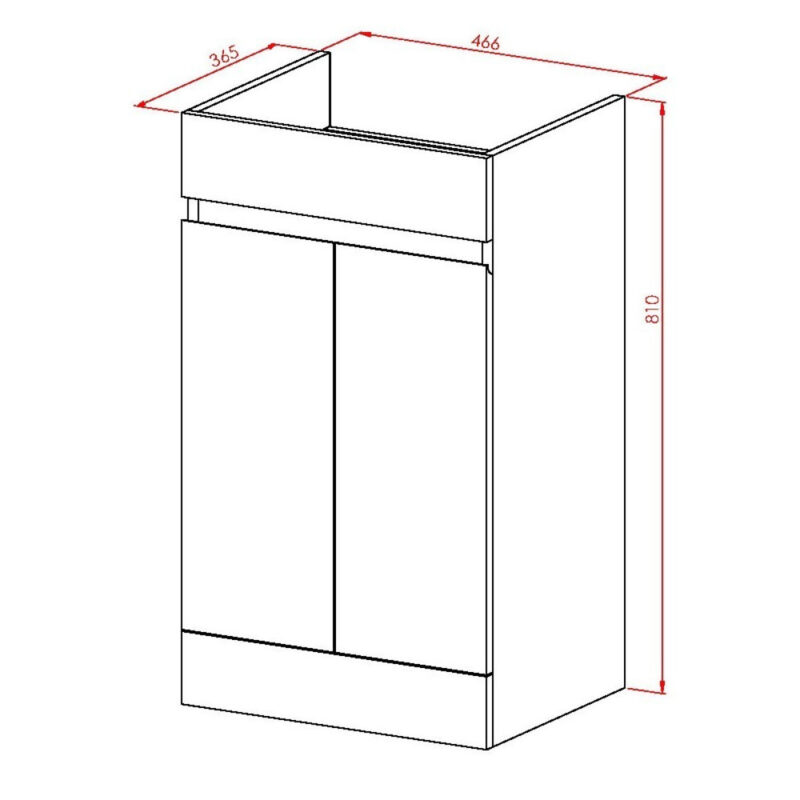 Scudo Empire 500mm Vanity Unit & Basin Matt Anthracite