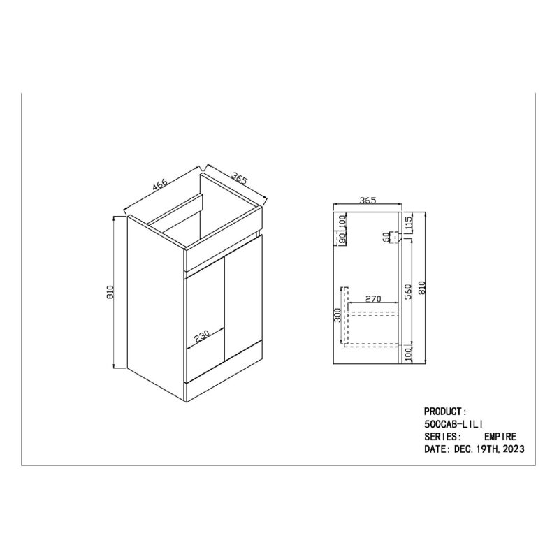 Scudo Empire 500 Vanity Unit Anthracite