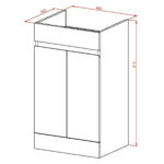 Scudo Empire 500mm Vanity Unit & Basin Gloss White
