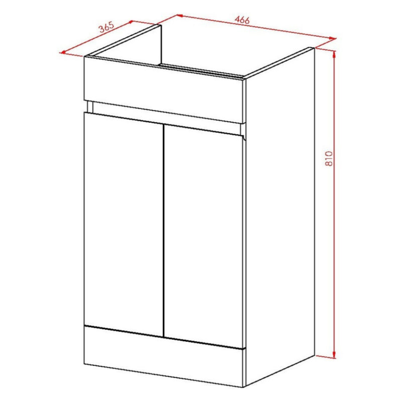 Scudo Empire 500mm Vanity Unit & Basin Gloss White