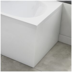 Scudo White Gloss Waterproof End Bath Panel 700mm