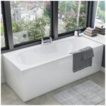 Scudo White Gloss Waterproof End Bath Panel 700mm