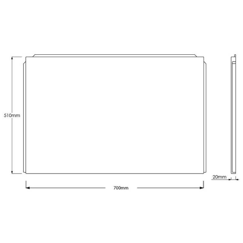 Scudo White Gloss Waterproof End Bath Panel 700mm