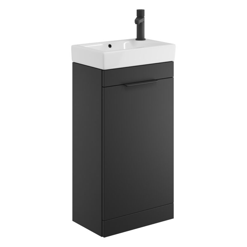 Scudo Esme 450 Cloakroom Unit Matt Black Scudo Esme 450 Cloakroom Unit Matt Black