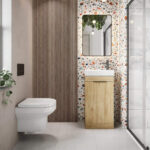 Scudo Esme 450mm Davos Oak Cloakroom Vanity Unit & Basin