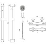 Scudo Round Brass Body Valve, Riser Kit & Fast Fix Brackets