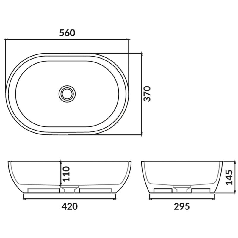 Scudo Neo Matt White Polymarble Counter Top Basin