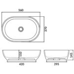 Scudo Neo Gloss White Polymarble Counter Top Basin