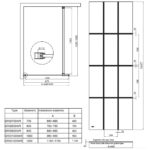 Scudo S8 Grid Glass Wetroom Screen 1000mm