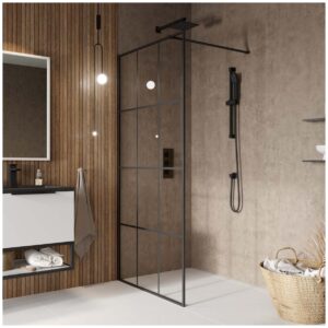 Scudo S8 Grid Glass Wetroom Screen 1200mm