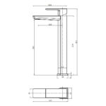 Scudo Muro High Riser Basin Mono Gunmetal