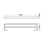 Scudo Monza Double Towel Rail Brushed Bronze