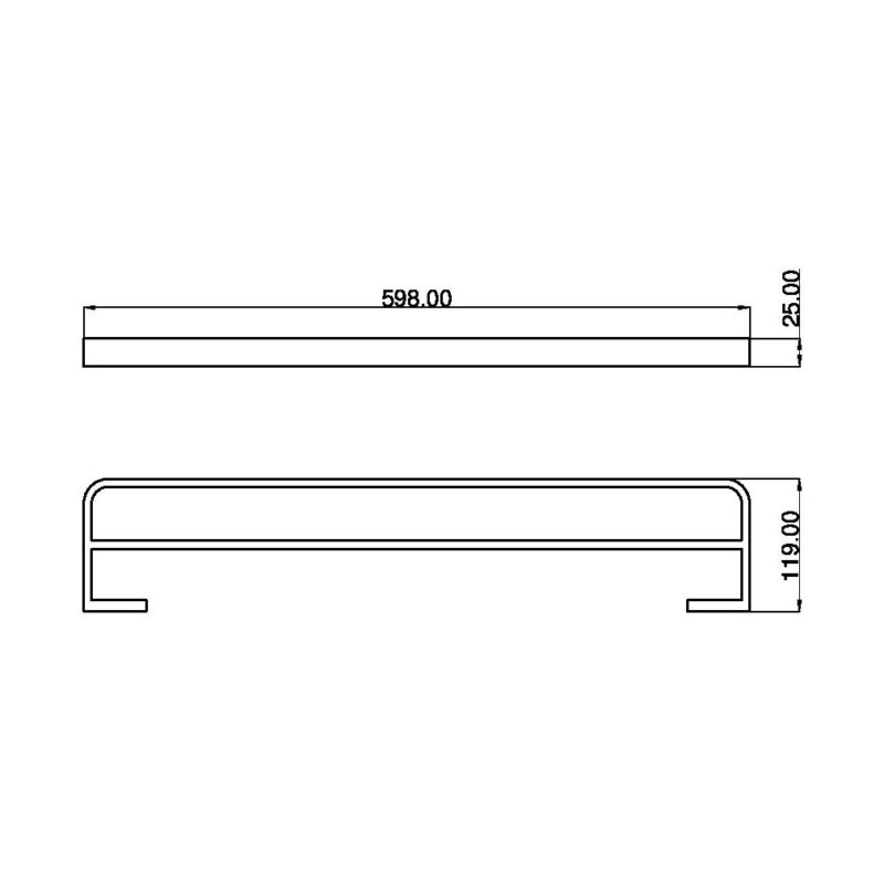 Scudo Monza Double Towel Rail Brushed Bronze