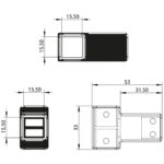 Scudo S8 Gunmetal Joining Piece for Wetrooms