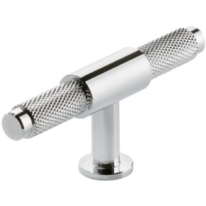 Scudo Knurled Chroome T Bar Handle 95mm