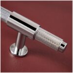 Scudo Knurled Chroome T Bar Handle 95mm