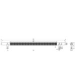 Scudo Knurled 400mm Handle Chrome