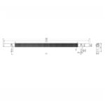 Scudo Knurled 400mm Handle Gunmetal