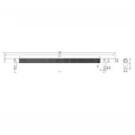 Scudo Knurled 400mm Handle Brushed Bronze