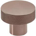 Scudo Knurled Round Handle 42mm Brushed Bronze
