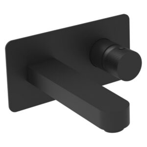 Scudo Koko Wall Mounted Basin Mixer Tap Black