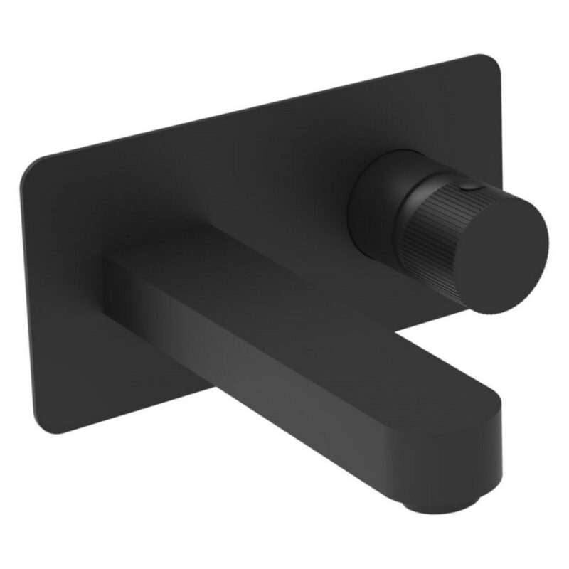 Scudo Koko Wall Mounted Basin Mixer Tap Black