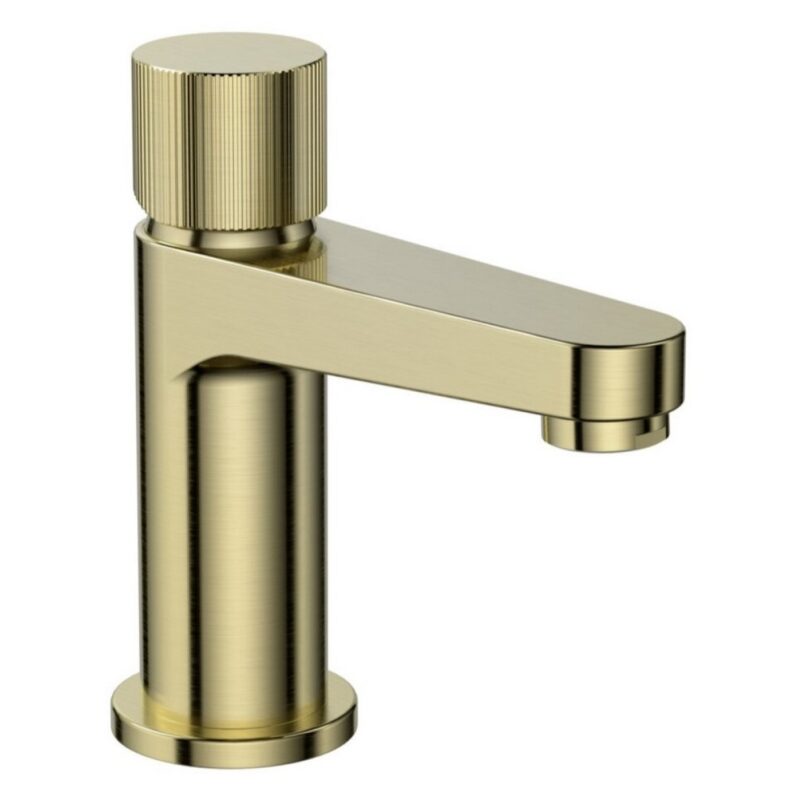 Scudo Koko Mini Mono Basin Mixer Tap Brushed Brass