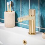 Scudo Koko Mini Mono Basin Mixer Tap Brushed Brass