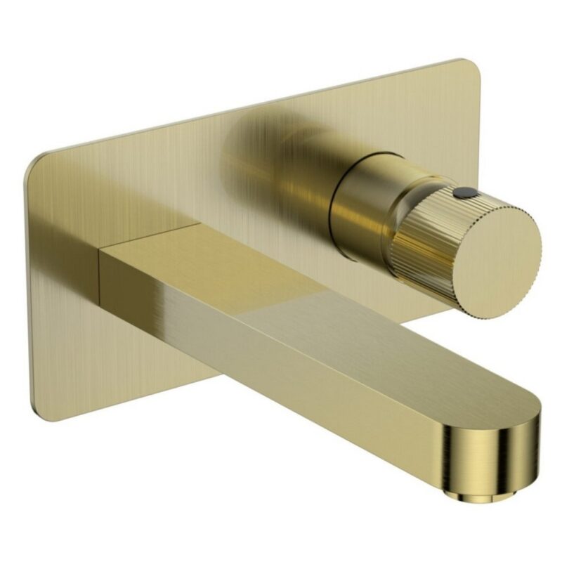 Scudo Koko Wall Basin Mixer Tap Brushed Brass Scudo Koko Wall Basin Mixer Tap Brushed Brass