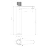 Scudo Koko Tall Basin Mixer Tap Gun Metal