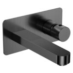 Scudo Koko Wall Basin Mixer Tap Gun Metal