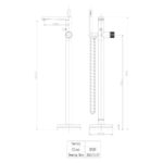 Scudo Koko Freestanding Bath Shower Mixer Gunmetal