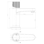 Scudo Koko Mono Basin Mixer Tap Brushed Bronze