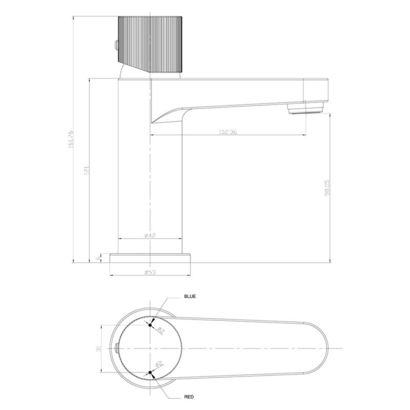 Scudo Koko Mono Basin Mixer Tap Brushed Bronze