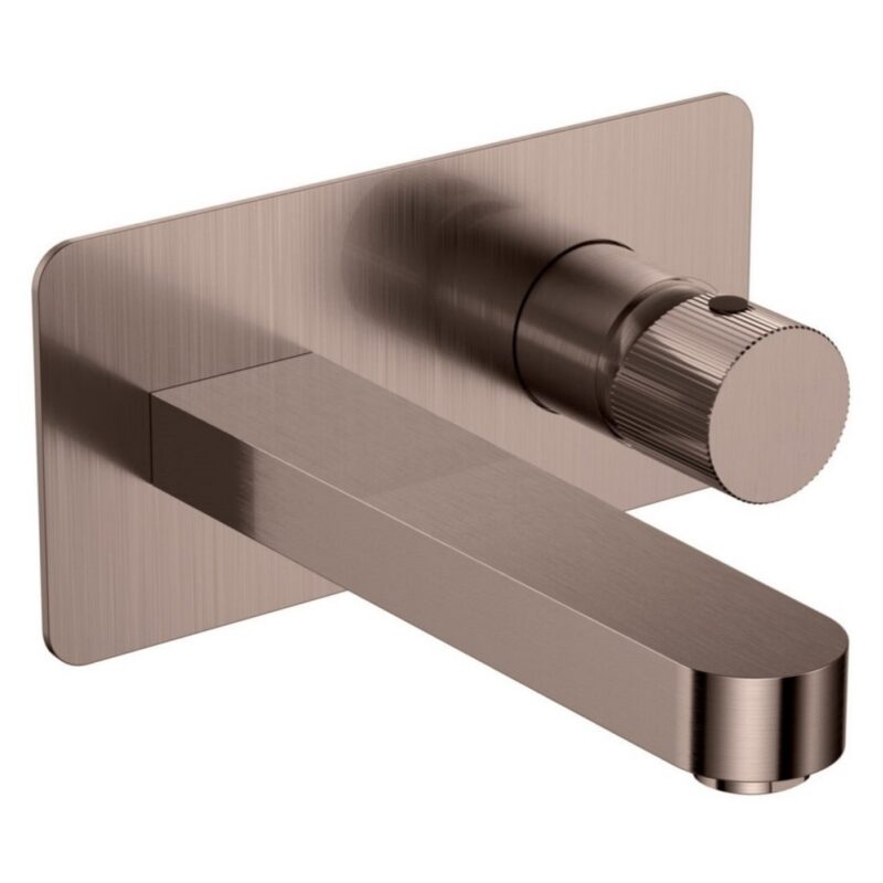 Scudo Koko Wall Basin Mixer Tap Brushed Bronze Scudo Koko Wall Basin Mixer Tap Brushed Bronze